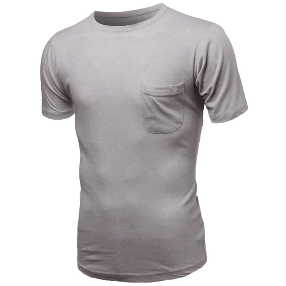 FashionOutfit Men's Curved-Hem Men's Scoop Short Sleeve Tee