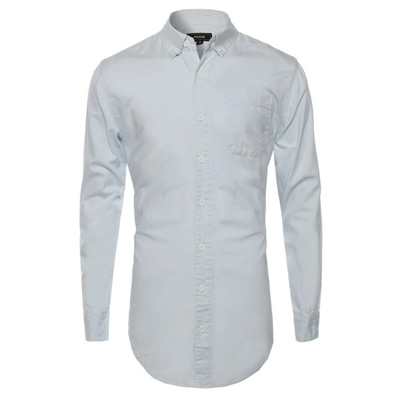 FashionOutfit Men's Long Sleeve Button Down Shirt