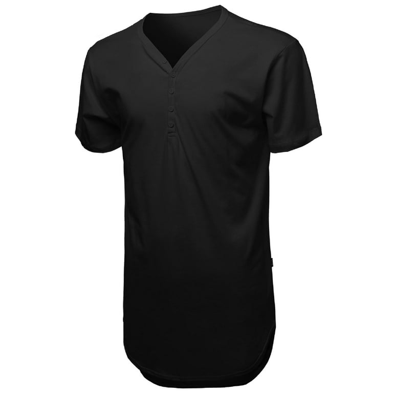 FashionOutfit Men's Longline with asymmetrical hemline t-shirt
