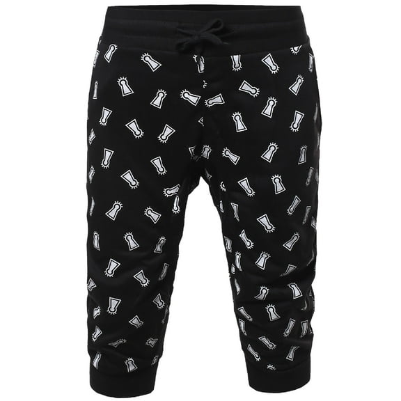 FashionOutfit Men's New Stylish Casual Lighthouse Printed Jogger Harem Crop Pants