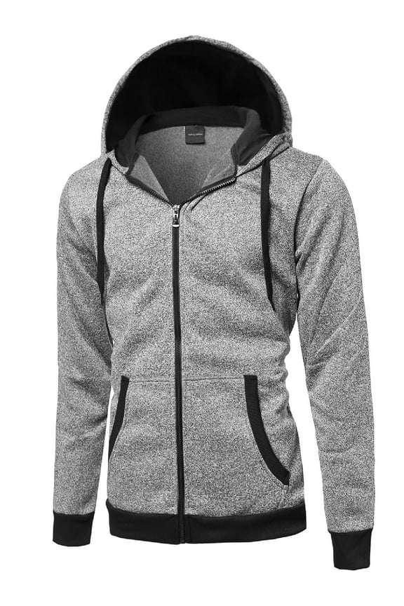 Men's Plush Fleece Zip Up Hoodie Jacket