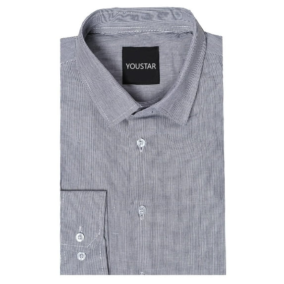 FashionOutfit Men's Regular Fit Long Sleeve Stripe Shirt