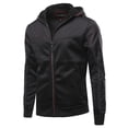 thumbnail image 1 of FashionOutfit Men's Reverse coil color zipper Fleece lining padded Jacket, 1 of 1