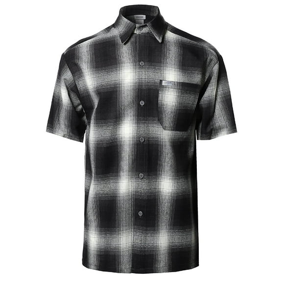 FashionOutfit Men's Short Sleeve Casual Plaid Buttondown Shirt