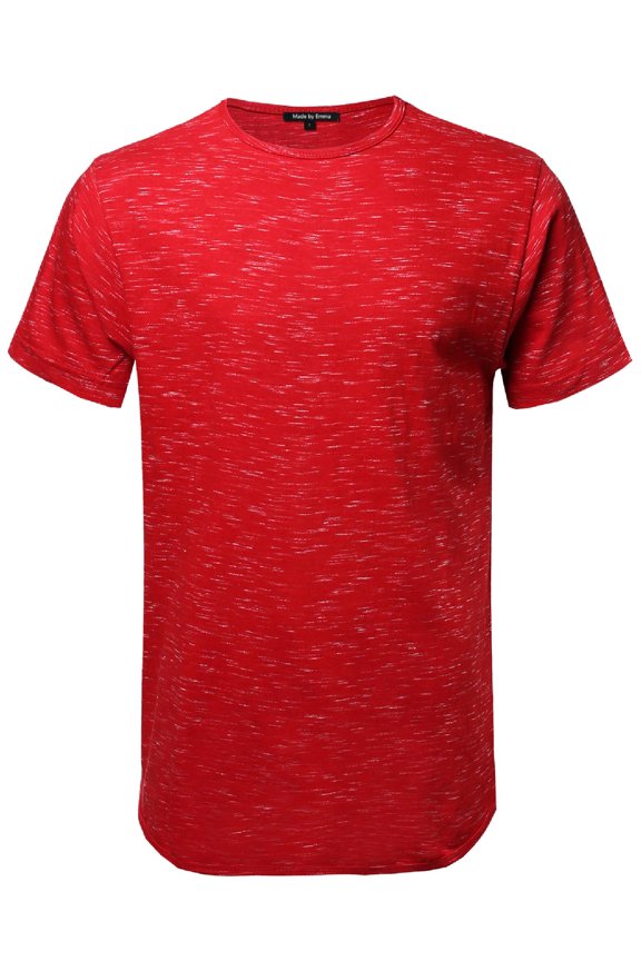 Men's Short Sleeve High Low Curved Hem Tee