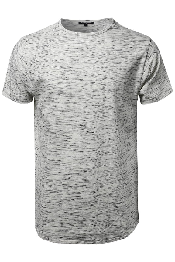Men's Short Sleeve High Low Curved Hem Tee