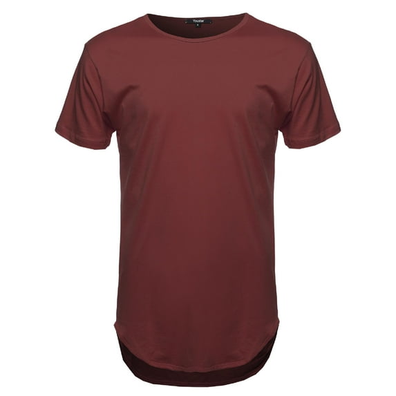 FashionOutfit Men's Short Sleeve Long Length Tee