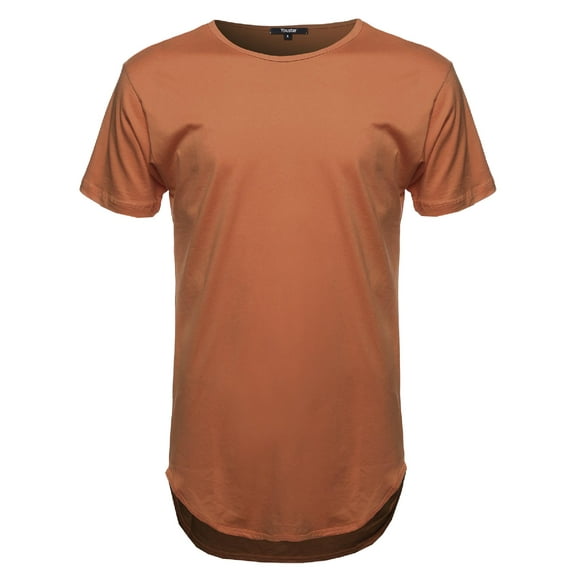 FashionOutfit Men's Short Sleeve Long Length Tee