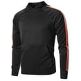 thumbnail image 1 of FashionOutfit Men's Shoulder Panel Track Pull-Over Hoodie Top, 1 of 4