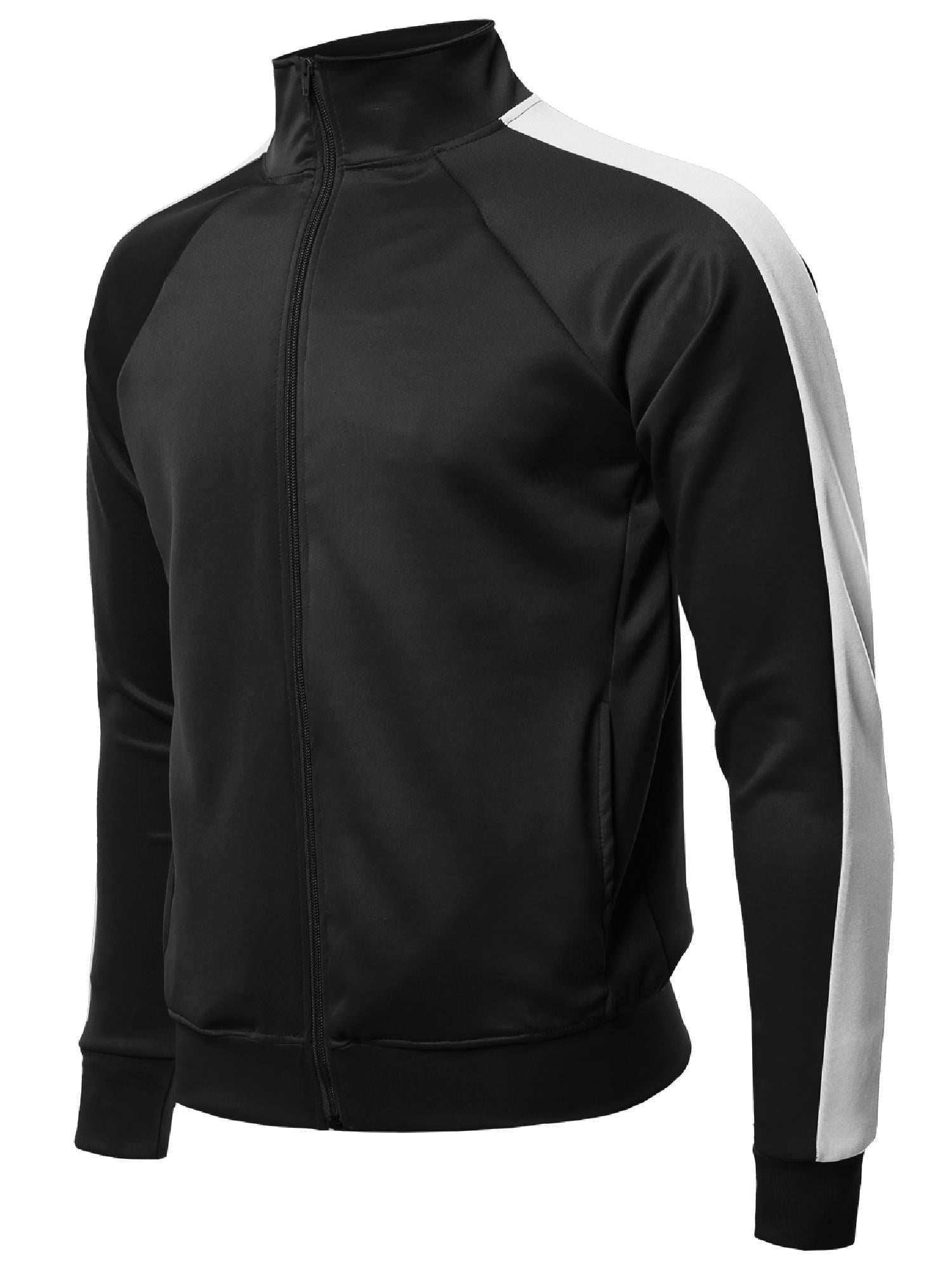 FashionOutfit Men's Shoulder Panel ZipUp Track Jacket