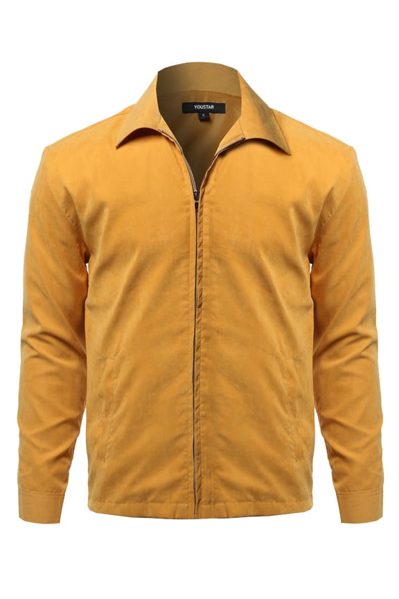 Men's Solid Classic Golf Long Sleeves Zipper Closure Thin Layer Jacket