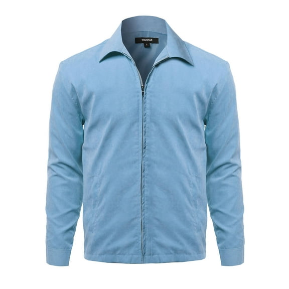 FashionOutfit Men's Solid Classic Golf Long Sleeves Zipper Closure Thin Layer Jacket