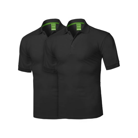 FashionOutfit Men's Solid Cool Dri-Fit Active Athletic Golf Short Sleeves Polo Shirt