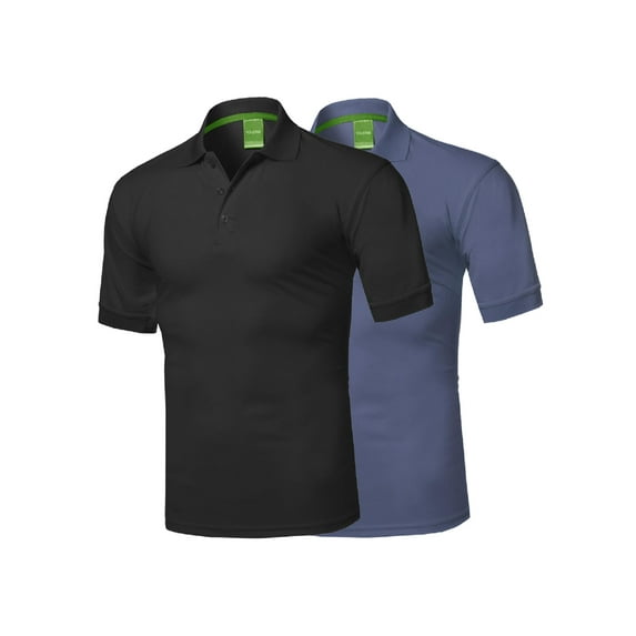 FashionOutfit Men's Solid Cool Dri-Fit Active Athletic Golf Short Sleeves Polo Shirt