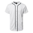 thumbnail image 1 of FashionOutfit Men's Solid Front Button Closure Athletic Baseball Inspired Jersey Top, 1 of 1
