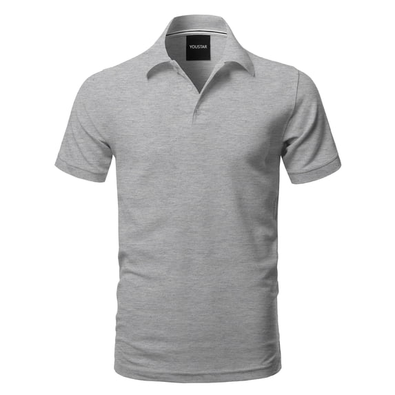 FashionOutfit Men's Solid Short Sleeves Basic Quality Side Slit Performance Polo Shirt