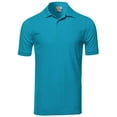 thumbnail image 1 of FashionOutfit Men's Solid Short Sleeves Two Button Placket Long Line Polo Shirt, 1 of 3