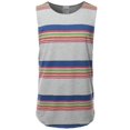 thumbnail image 1 of FashionOutfit Men's Stripe Pattern French Terry Sleeveless Top, 1 of 1