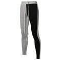 thumbnail image 1 of FashionOutfit Men's Two Color Blocked Drawstring Ankle Zipper Track Pants, 1 of 1