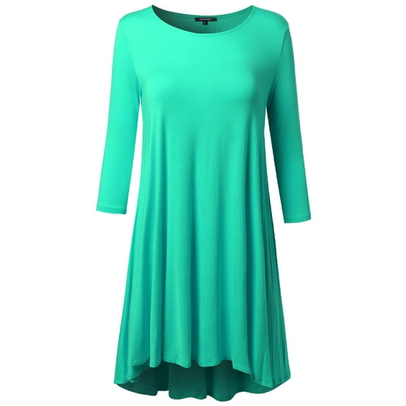 FashionOutfit Women's 3/4 Sleeve Loose fit Swing Dress