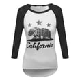thumbnail image 1 of FashionOutfit Women's 3/4 Sleeve Raglan Baseball Tee, 1 of 3