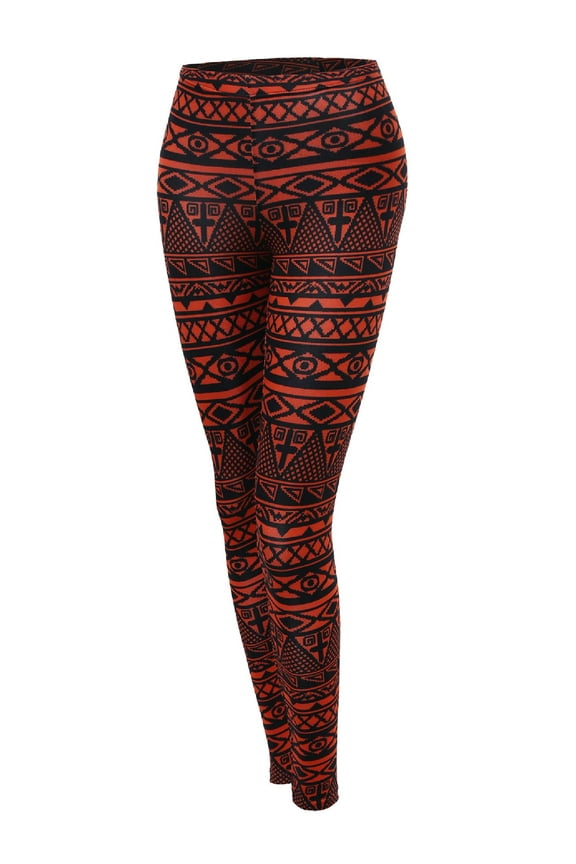 Women's Aztec Print Pattern Tight Leggings