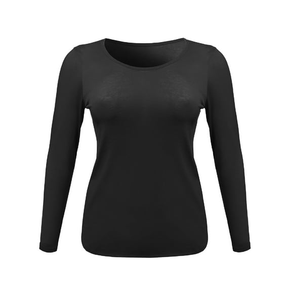 FashionOutfit Women's Basic Casual Round Neckline Plus size Tee Top W Various Colors