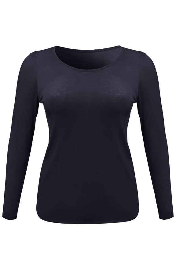 Women's Basic Casual Round Neckline Plus size Tee Top W Various Colors