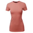 thumbnail image 1 of FashionOutfit Women's Basic Cotton Crew Neck Short Sleeve Top, 1 of 1