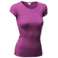 thumbnail image 1 of FashionOutfit Women's Basic Short Sleeve Round Neck T-shirt Tops, 1 of 4