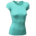 thumbnail image 1 of FashionOutfit Women's Basic Short Sleeve Round Neck T-shirt Tops, 1 of 4