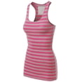thumbnail image 1 of FashionOutfit Women's Basic Sleeveless Ribbed Racer-Back Stripe Tight Fit Tank Top, 1 of 4