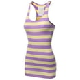 thumbnail image 1 of FashionOutfit Women's Basic Sleeveless Ribbed Racer-Back Wide Stripe Tight Fit Tank Top, 1 of 4