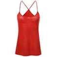 thumbnail image 1 of FashionOutfit Women's Basic Solid Burn Out Strap Tank Tops, 1 of 3