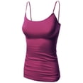 thumbnail image 1 of FashionOutfit Women's Basic Solid Camisole Tank Tops with Adjustable Straps, 1 of 3
