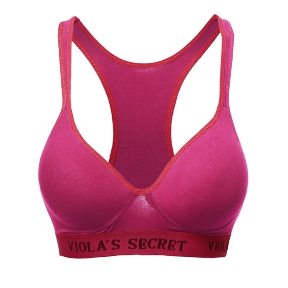 FashionOutfit Women's Basic Solid Color Sporty Padded Sport Bras