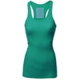 thumbnail image 1 of FashionOutfit Women's Basic Solid Rib Racerback Tank Tops, 1 of 4