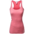 thumbnail image 1 of FashionOutfit Women's Basic Solid Ribbed Racerback Sleeveless Tank Tops, 1 of 4