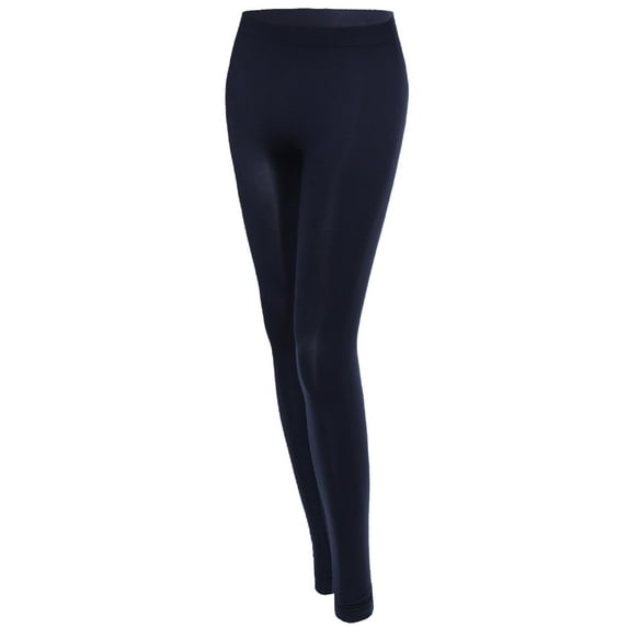 FashionOutfit Women's Basic Solid Seamless Leggings