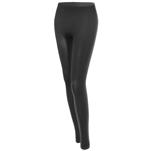 FashionOutfit Women's Basic Solid Seamless Leggings