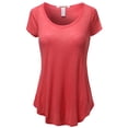 thumbnail image 1 of FashionOutfit Women's Basic Solid Short Sleeve Open Sides Tops, 1 of 3