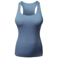 thumbnail image 1 of FashionOutfit Women's Basic Solid Sleeveless Round Neck Racer-Back Plus Size Tank Top, 1 of 3
