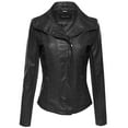 thumbnail image 1 of FashionOutfit Women's Bike Rider Moto Leather Jacket, 1 of 5