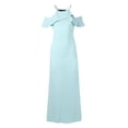 thumbnail image 1 of FashionOutfit Women's Bridesmaid Wedding Solid Ruffle Sleeve Maxi Dress Made in USA, 1 of 2