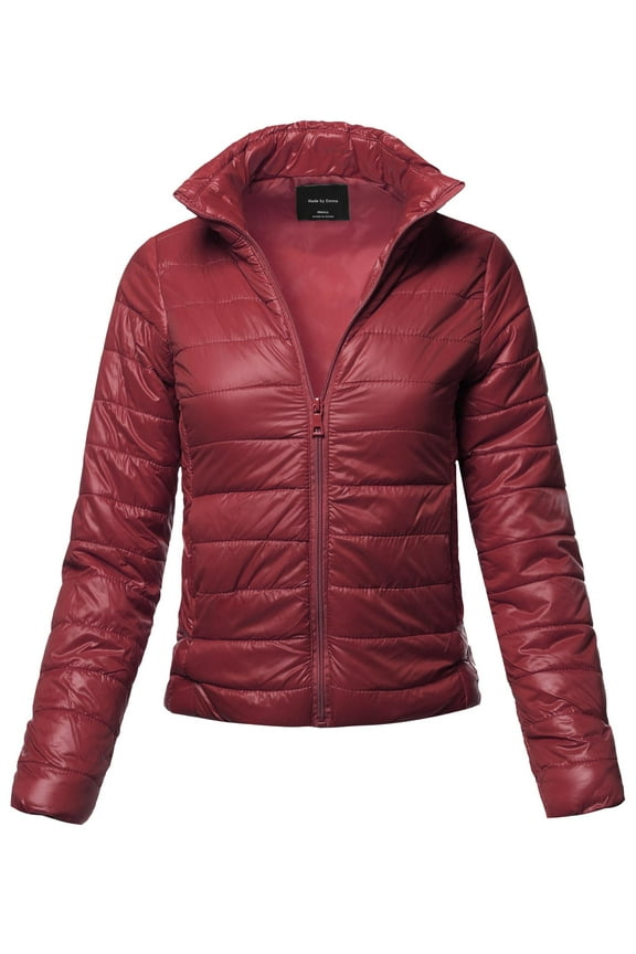 Women's Casual Basic Solid Comfortable Light Weight Quilted Padding Jacket