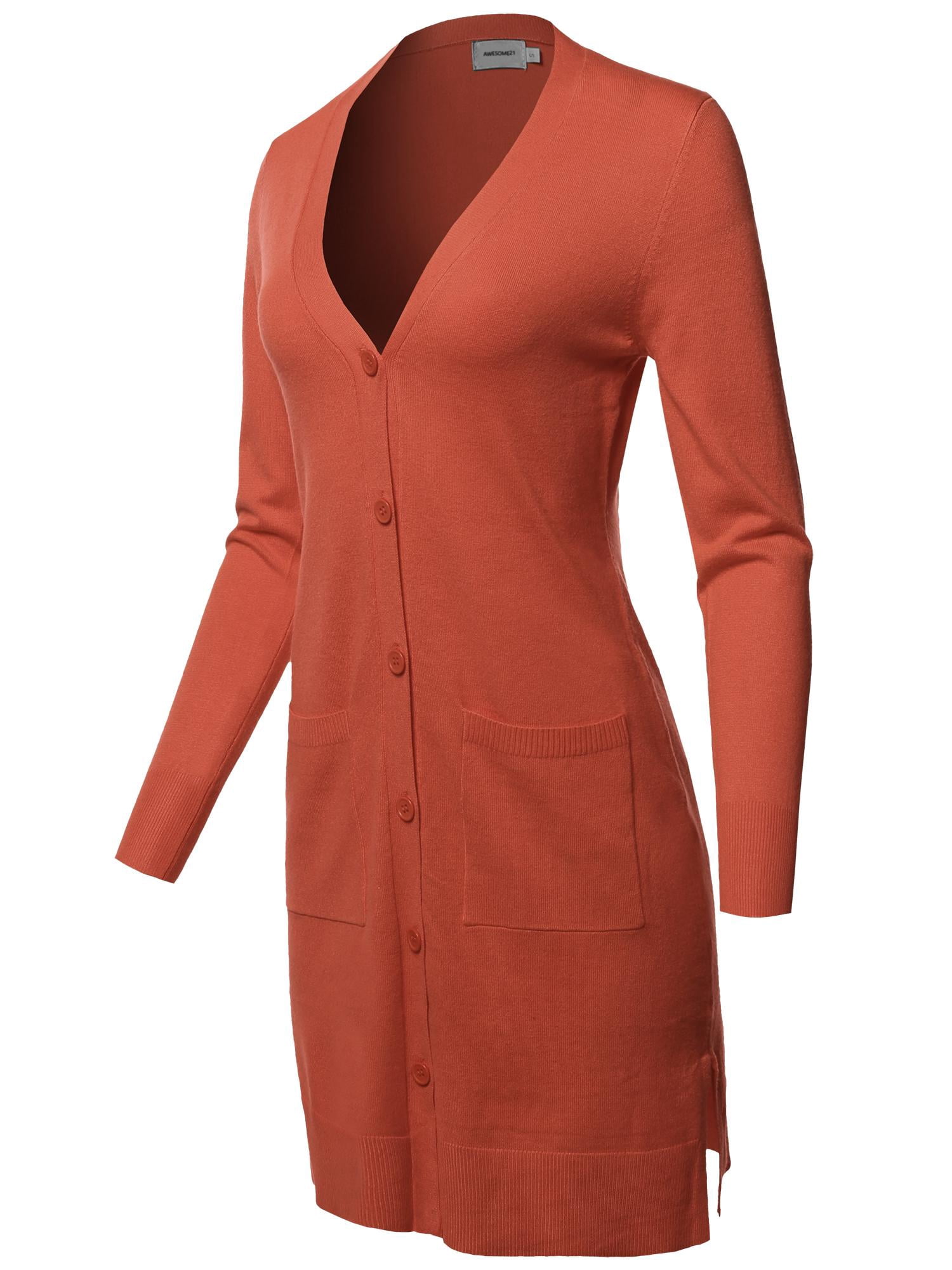 Women's Longline Open Front Cardigan – Viscose Knit, Button-Up, Casual Comfort For Everyday - View #3