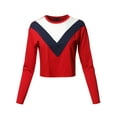 thumbnail image 1 of FashionOutfit Women's Casual Cute Stylish Color Block Long Sleeve Top, 1 of 1