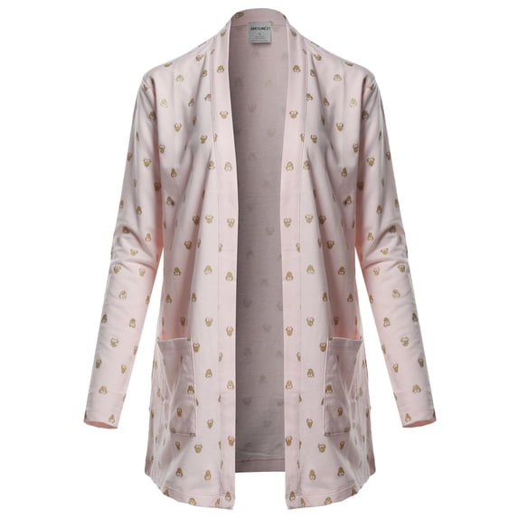 FashionOutfit Women's Casual Lightweight Open Front Cotton Cardigan
