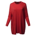 thumbnail image 1 of FashionOutfit Women's Casual Loose Fit Dolman Sleeve Tunic Dress Top, 1 of 1
