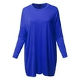 thumbnail image 1 of FashionOutfit Women's Casual Loose Fit Dolman Sleeve Tunic Dress Top, 1 of 1